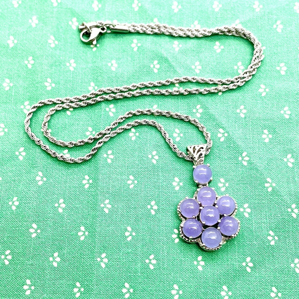 Sweet Karis Purple Jade Necklace